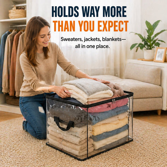 🔥UP TO 49% OFF🔥📦Large Heavy-Duty Thick Plastic Clear Storage