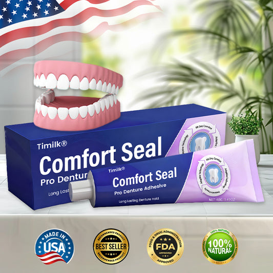 🔥 LIMITED SPECIAL OFFER 🔥 Timilk® Comfort Seal Pro Denture Adhesive🦷💜FDA Certified (Clinically Proven 96- Hour Lock Hold for Secure, Comfortable & Zinc-Free Denture Fit)