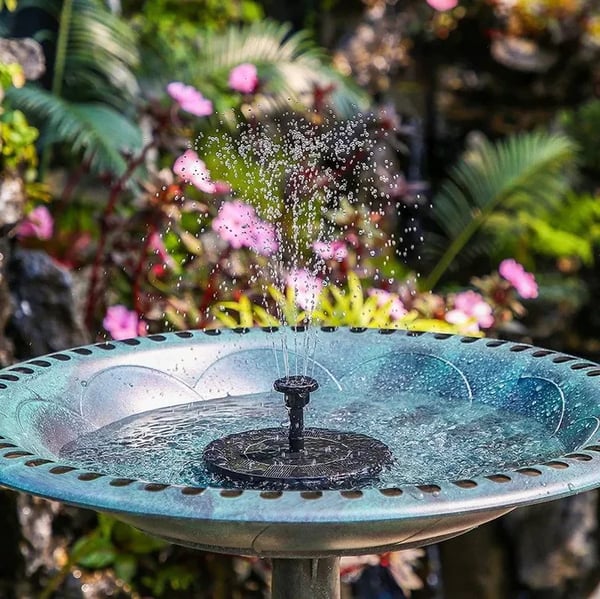 [BUY 2 AND GET AN EXTRA 10% OFF] 🎁☀️Solar-Powered Bird Bath Fountain Pump – 4-in-1 Versatile Nozzle Kit for Garden, Pool & Pond