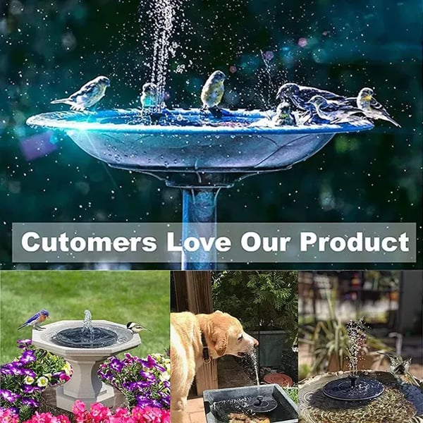 [BUY 2 AND GET AN EXTRA 10% OFF] 🎁☀️Solar-Powered Bird Bath Fountain Pump – 4-in-1 Versatile Nozzle Kit for Garden, Pool & Pond