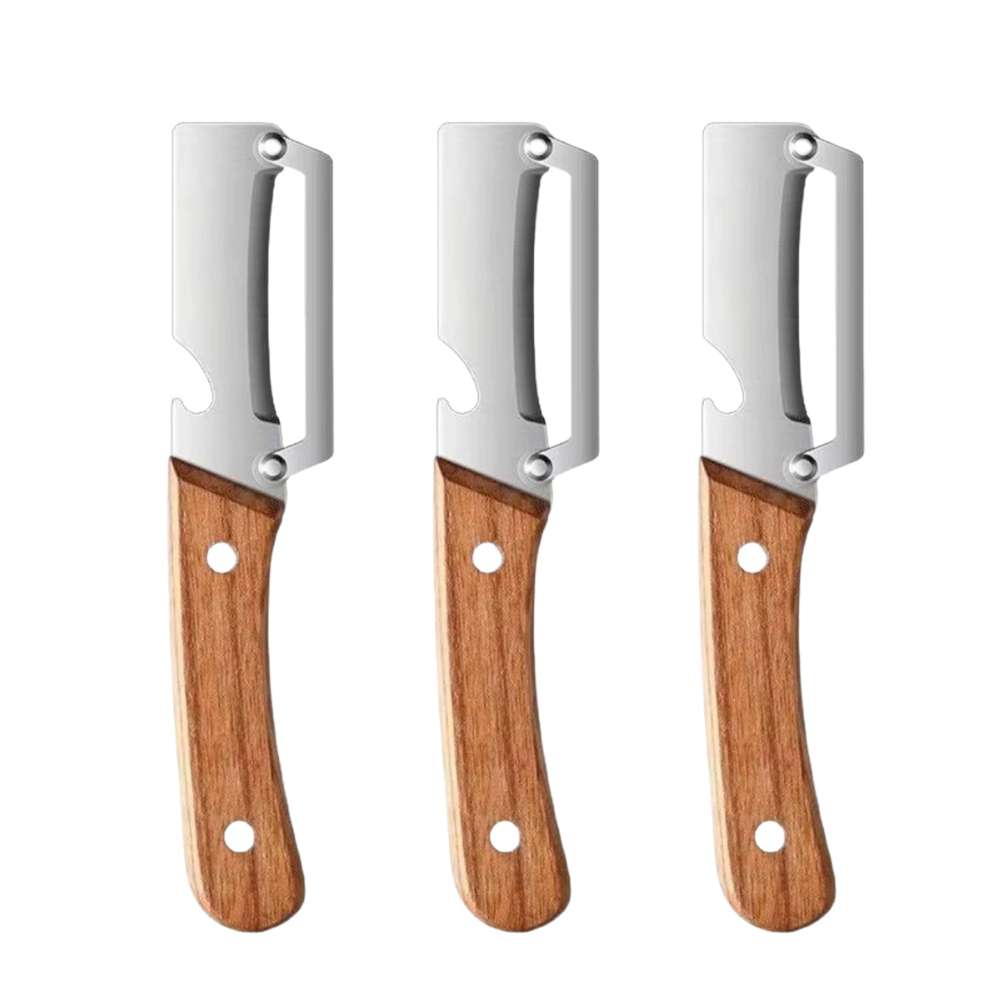 Premium Stainless Steel Peeler with Ergonomic Wooden Handle – Durable Vegetable & Fruit Slicer for Home Kitchen