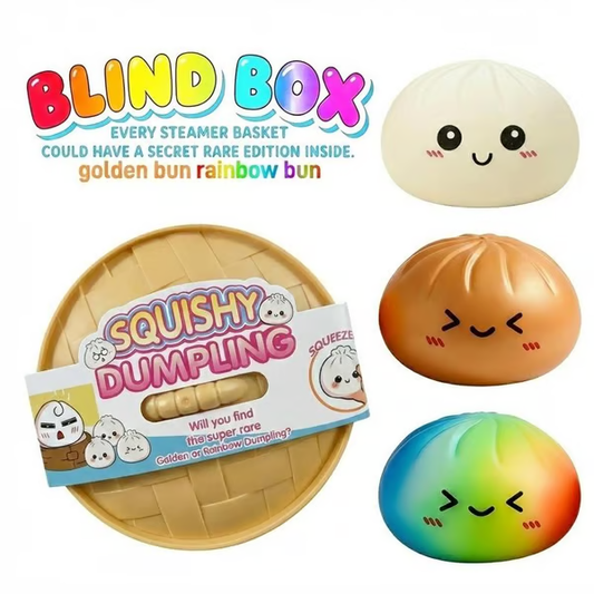 Buy 1 Get 1 Free: Mystery Dumpling Squishy Fidget Toy – Stress-Relieving Blind Box Bun Collectible