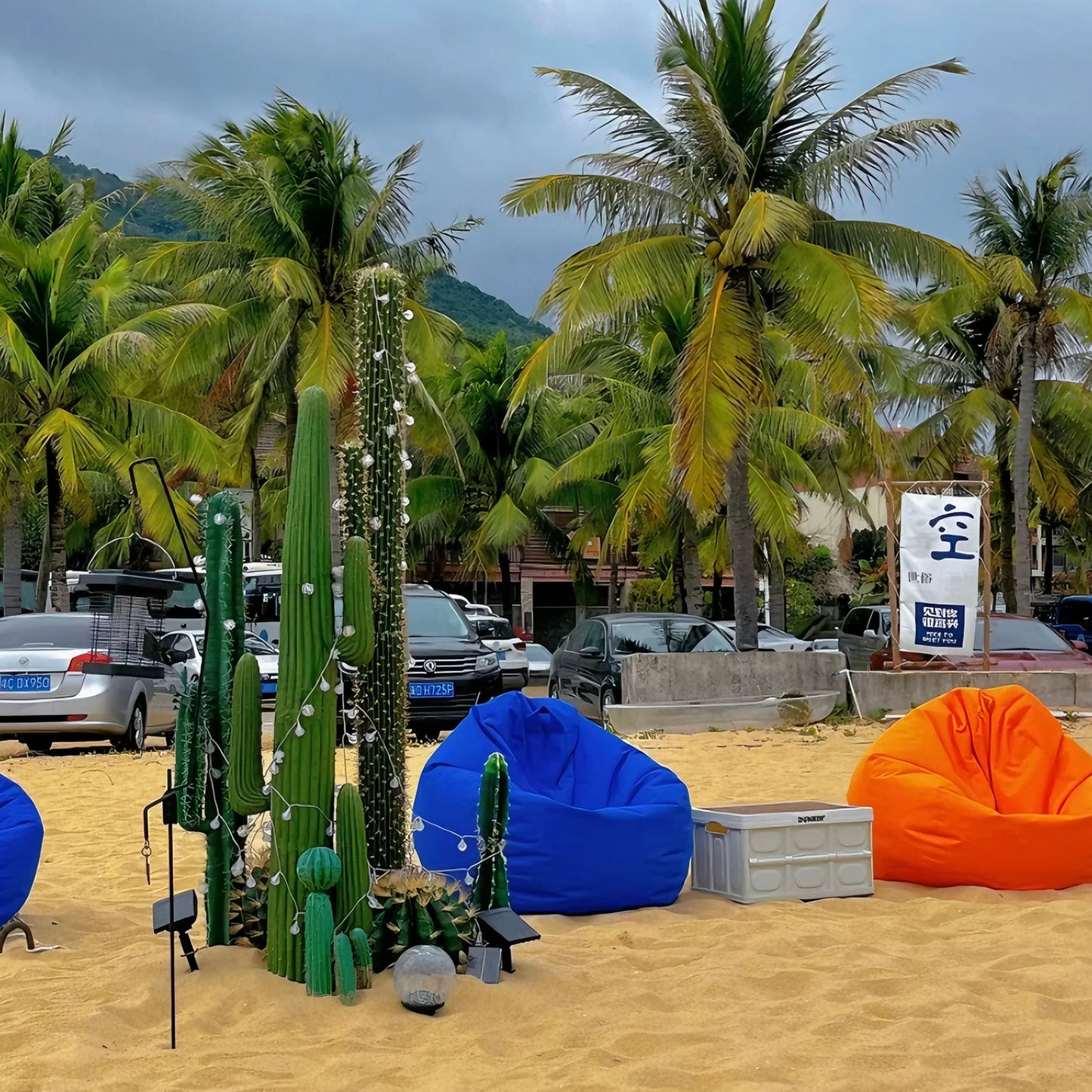 Buy 2 Get an Extra 20% Off🔥🔥Homgaa Solid Outdoor Water-Resistant Bean Bag Lounger Cover