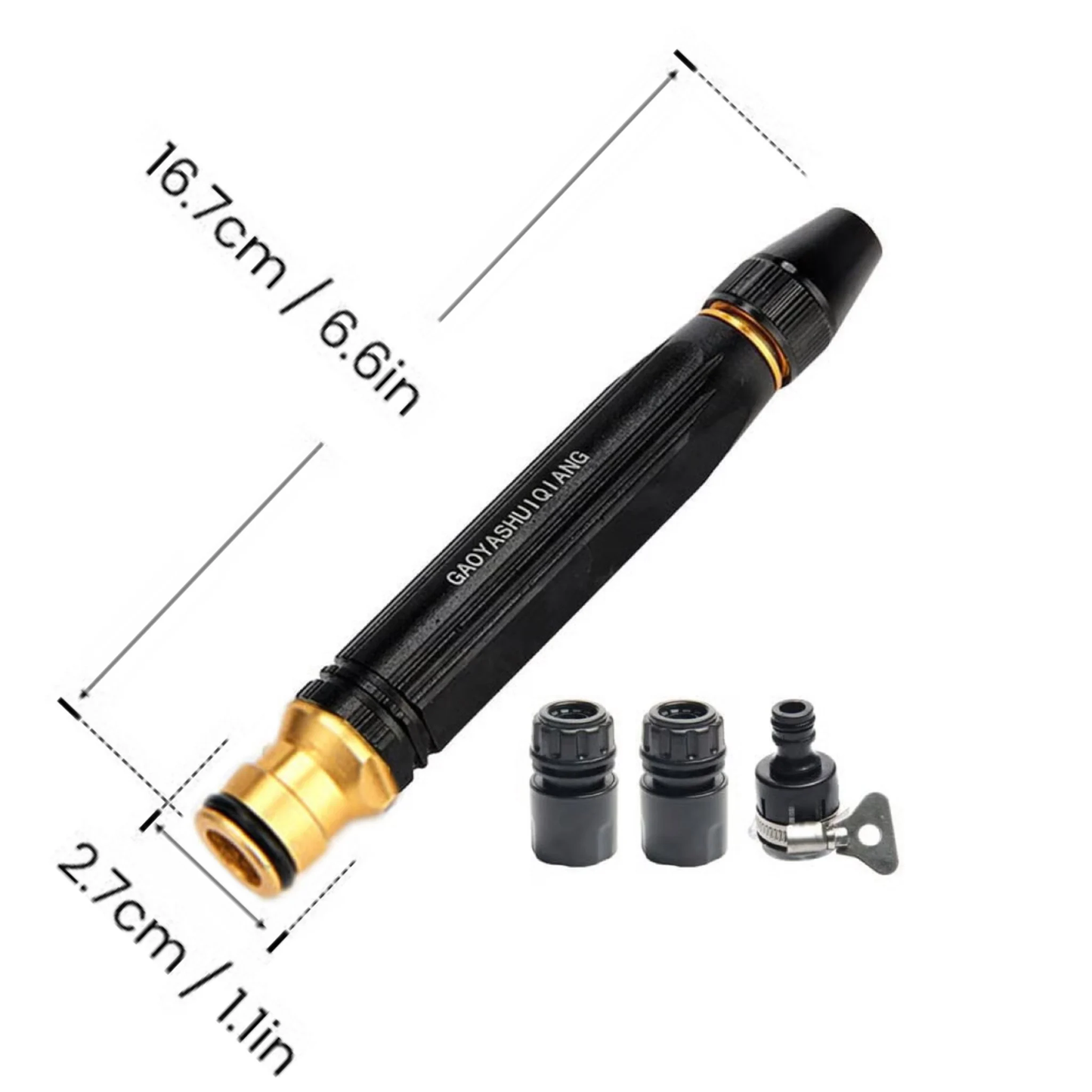 Ensemble de pistolets pulvérisateurs d'eau haute pression 4-en-1 - Buse de tuyau d'arrosage multifonctionnelle pour le décrassage