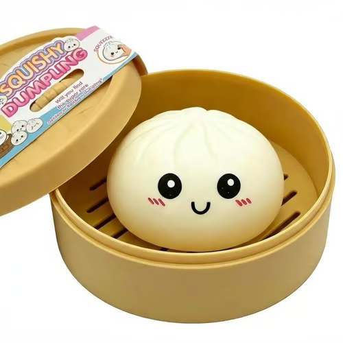 Buy 1 Get 1 Free: Mystery Dumpling Squishy Fidget Toy – Stress-Relieving Blind Box Bun Collectible