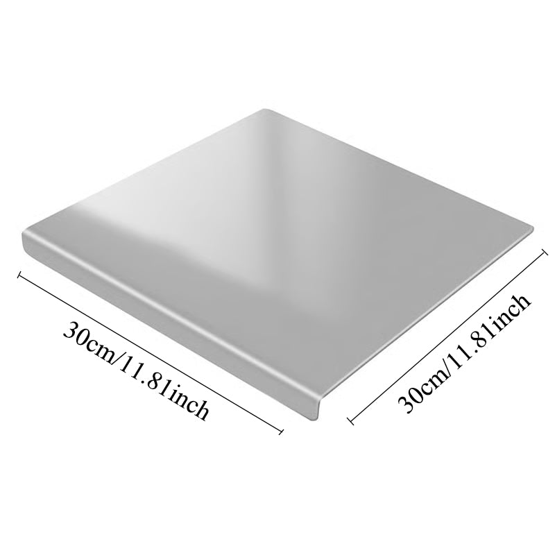 Professional 304 Stainless Steel Cutting Board | Antibacterial & Non-Slip Surface for Kneading, Chopping & Meal Prep
