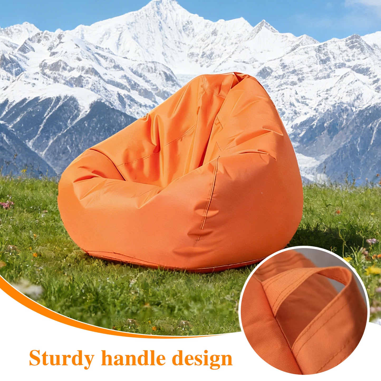 Buy 2 Get an Extra 20% Off🔥🔥Homgaa Solid Outdoor Water-Resistant Bean Bag Lounger Cover
