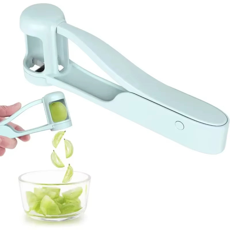 Quick Grape & Cherry Tomato Slicer – Portable Fruit Cutter for Healthy Salads & Kids' Snacks