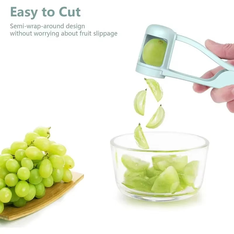 Quick Grape & Cherry Tomato Slicer – Portable Fruit Cutter for Healthy Salads & Kids' Snacks