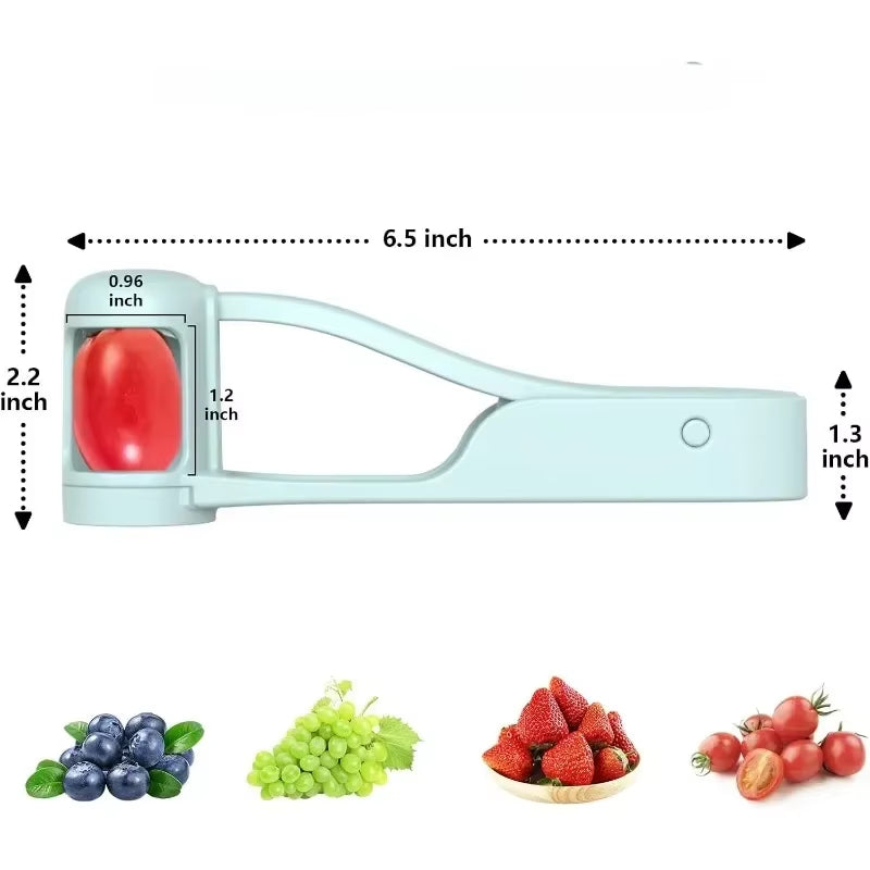 Quick Grape & Cherry Tomato Slicer – Portable Fruit Cutter for Healthy Salads & Kids' Snacks