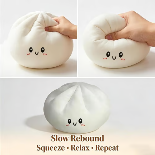 Buy 1 Get 1 Free: Mystery Dumpling Squishy Fidget Toy – Stress-Relieving Blind Box Bun Collectible