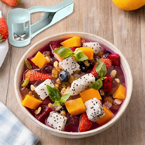 Quick Grape & Cherry Tomato Slicer – Portable Fruit Cutter for Healthy Salads & Kids' Snacks