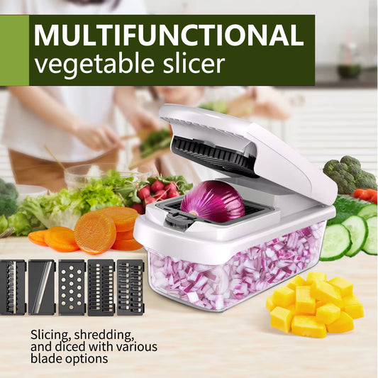 [BUY 2 AND GET AN EXTRA 10% OFF] 15-in-1 Professional Vegetable Chopper | Multi-functional Kitchen Slicer & Dicer with 15 Blades for Meal Prep