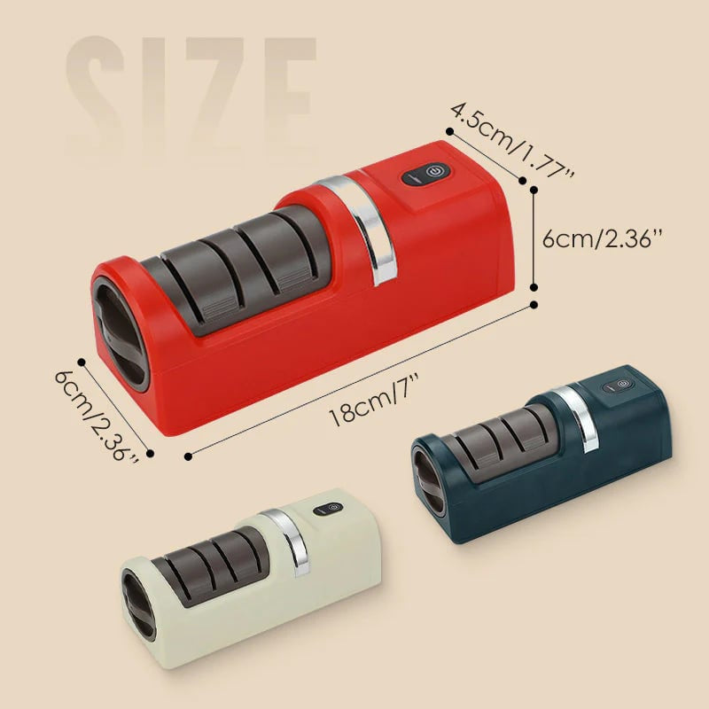 Buy 2 Get an Extra 10% Off🔥🔥Smart Electric Kitchen Knife Sharpener - Professional 10-Second Quick Sharpening Tool | Multi-Functional Motorized Blade & Scissors Sharpener