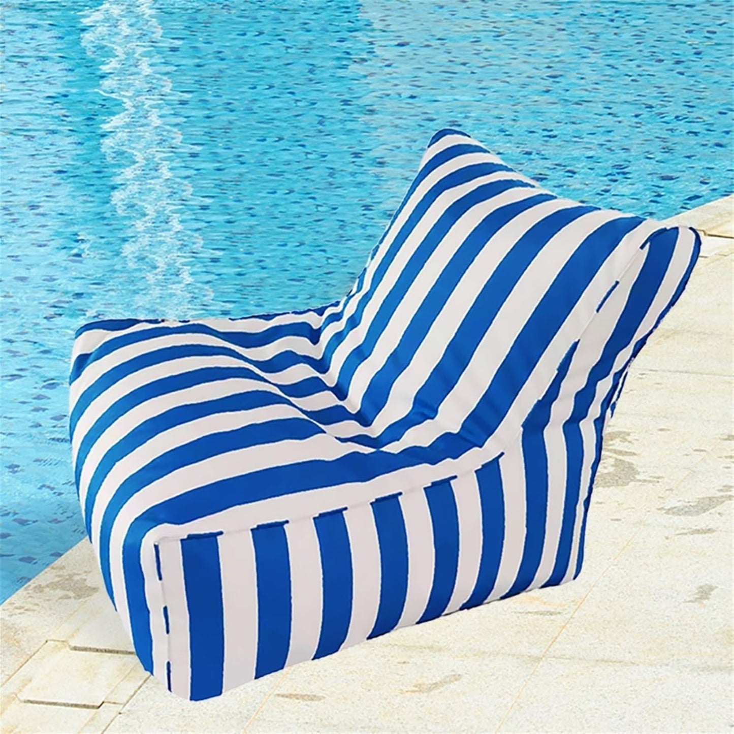 Floating Bean Bag Pool Float Chair Cover, Water-Resistant Luxury Lounge Pool Bed Shell for Adults (Cover Only)