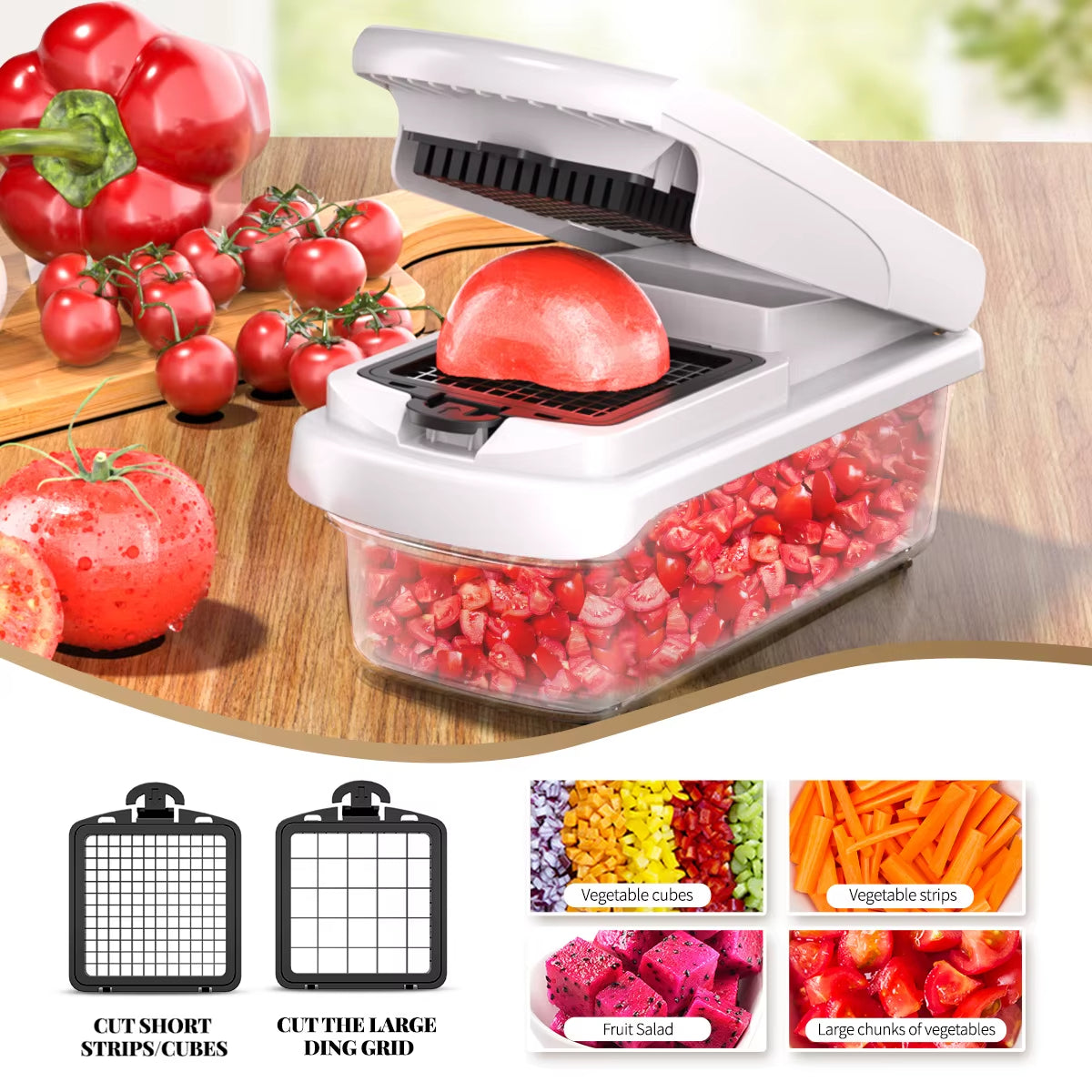 [BUY 2 AND GET AN EXTRA 10% OFF] 15-in-1 Professional Vegetable Chopper | Multi-functional Kitchen Slicer & Dicer with 15 Blades for Meal Prep