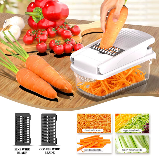 [BUY 2 AND GET AN EXTRA 10% OFF] 15-in-1 Professional Vegetable Chopper | Multi-functional Kitchen Slicer & Dicer with 15 Blades for Meal Prep