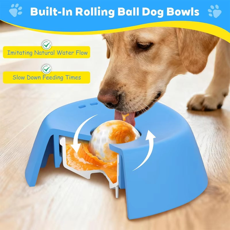 [BUY 2 AND GET AN EXTRA 20% OFF] 2-in-1 Slow Feeder Dog Bowl &amp; Lick Mat | Anti-Choking Pet Bowl for Liquid Treats, Yogurt &amp; Bone Broth - Non-Slip, 3/4 Cup