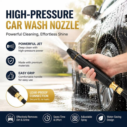 4-In-1 High-Pressure Water Spray Gun Set - Multi-Functional Garden Hose Nozzle for Grime Blasting