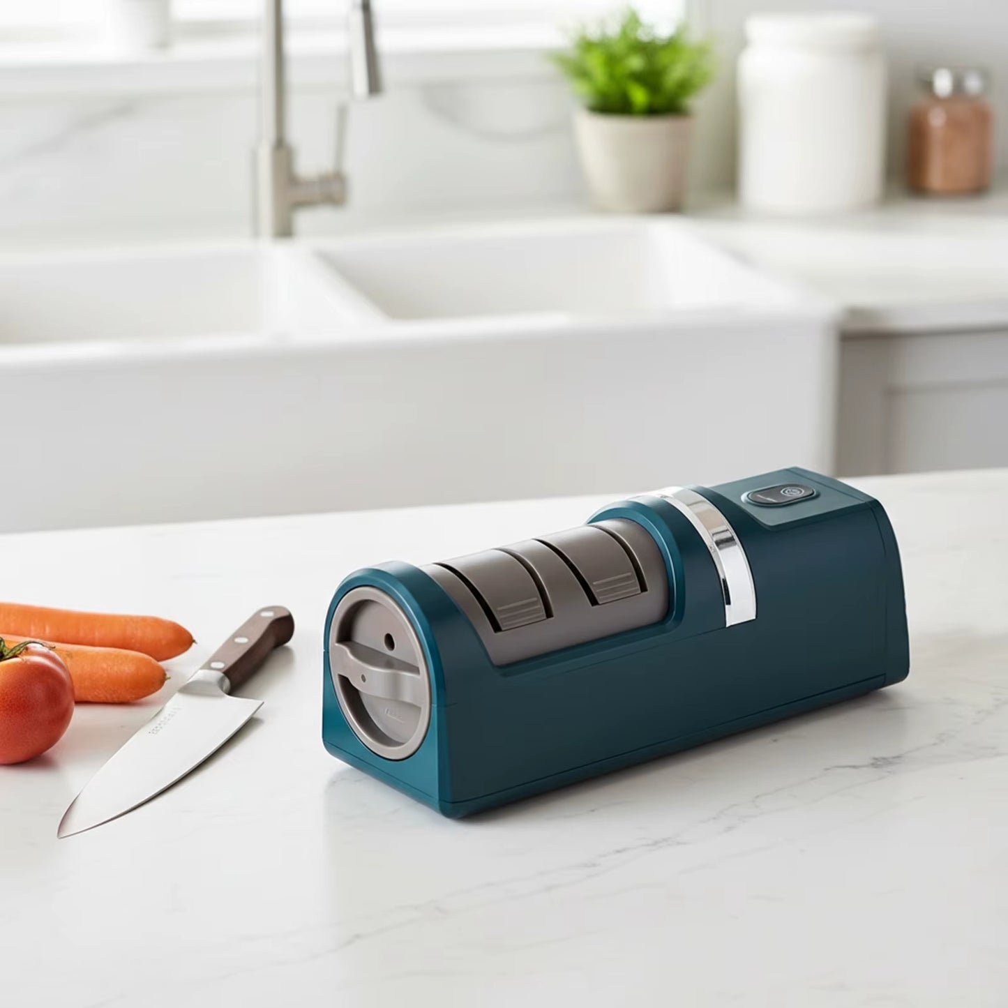Buy 2 Get an Extra 10% Off🔥🔥Smart Electric Kitchen Knife Sharpener - Professional 10-Second Quick Sharpening Tool | Multi-Functional Motorized Blade & Scissors Sharpener