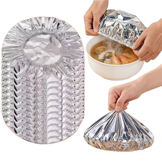 Reusable Aluminum Foil Insulation Covers – Thermal Food Storage Caps for Keeping Meals Warm & Fresh