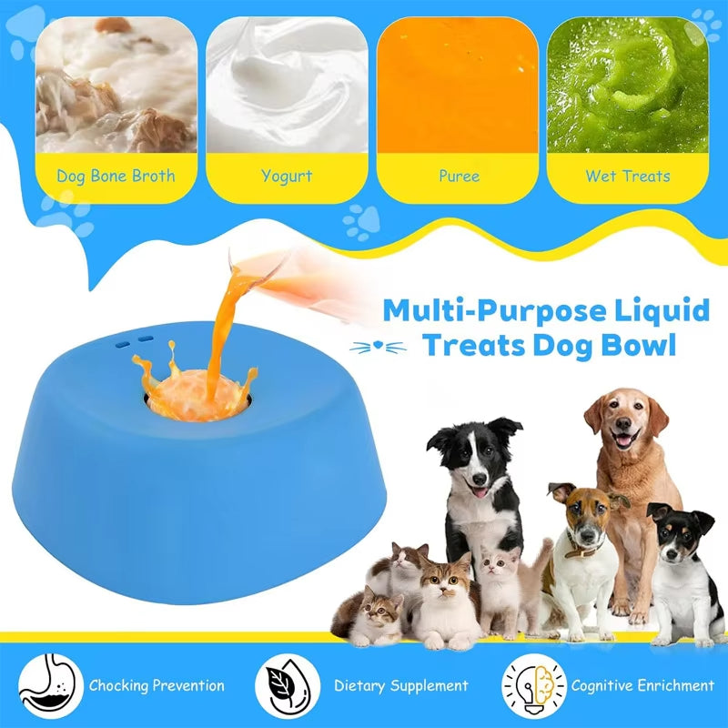 [BUY 2 AND GET AN EXTRA 20% OFF] 2-in-1 Slow Feeder Dog Bowl &amp; Lick Mat | Anti-Choking Pet Bowl for Liquid Treats, Yogurt &amp; Bone Broth - Non-Slip, 3/4 Cup
