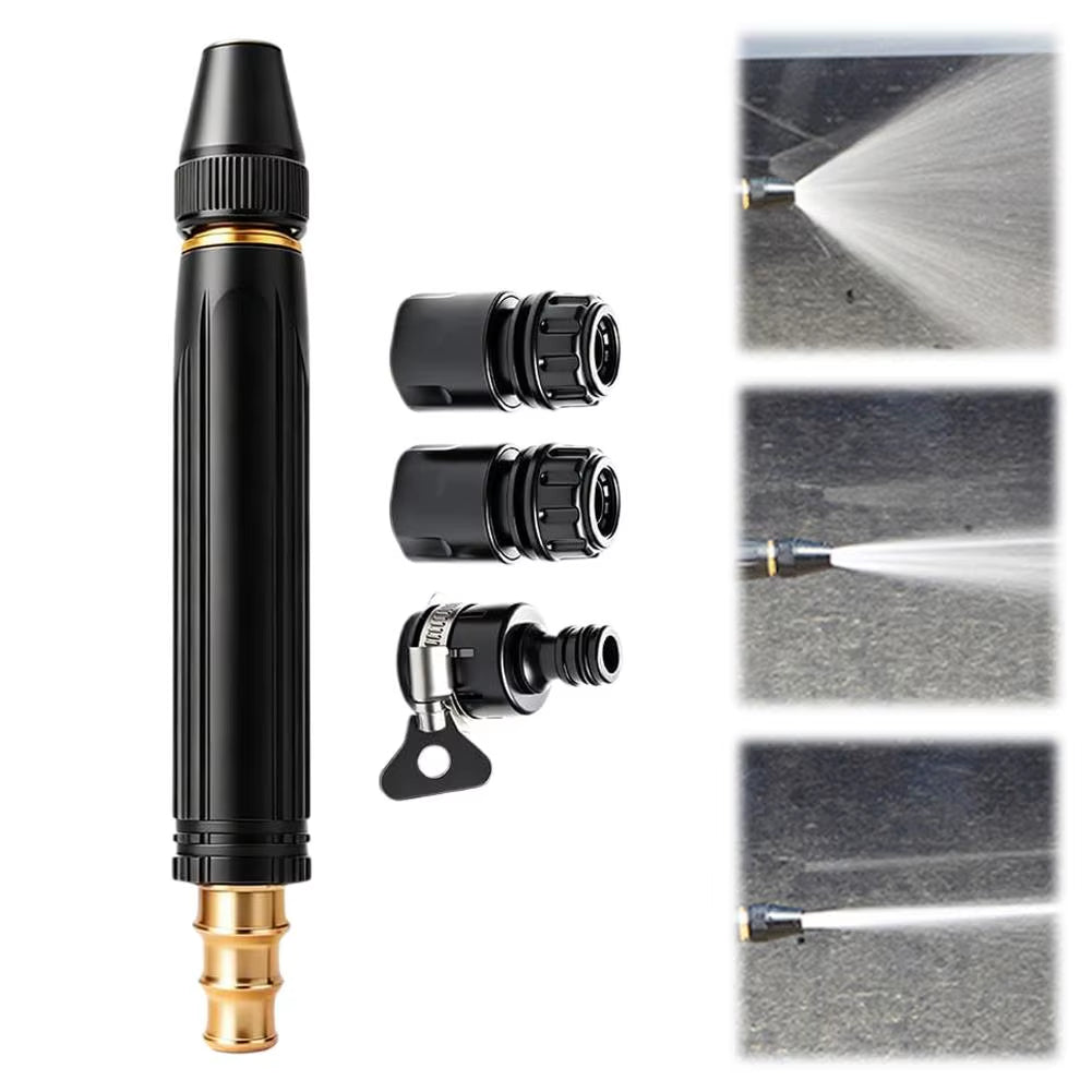 Ensemble de pistolets pulvérisateurs d'eau haute pression 4-en-1 - Buse de tuyau d'arrosage multifonctionnelle pour le décrassage