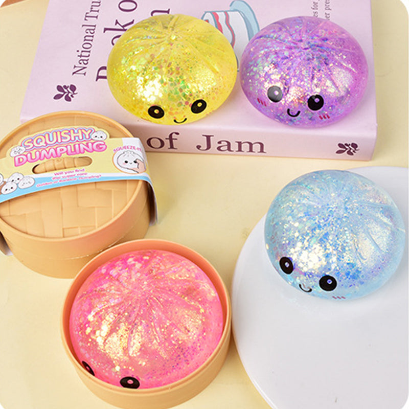 Buy 1 Get 1 Free: Mystery Dumpling Squishy Fidget Toy – Stress-Relieving Blind Box Bun Collectible