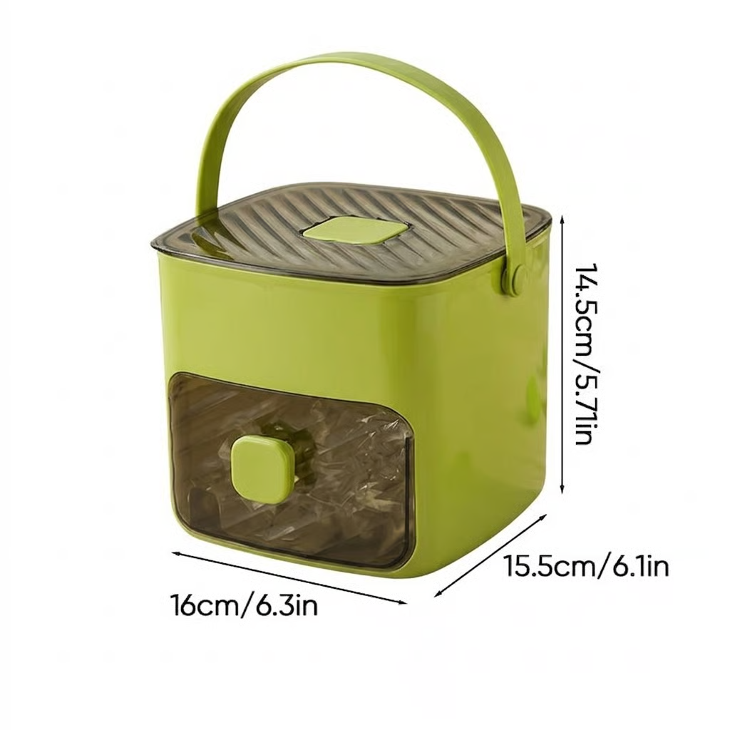 Easy-Release Press Ice Cube Maker - 48 Grids Large Capacity Storage Container for Party & Bar
